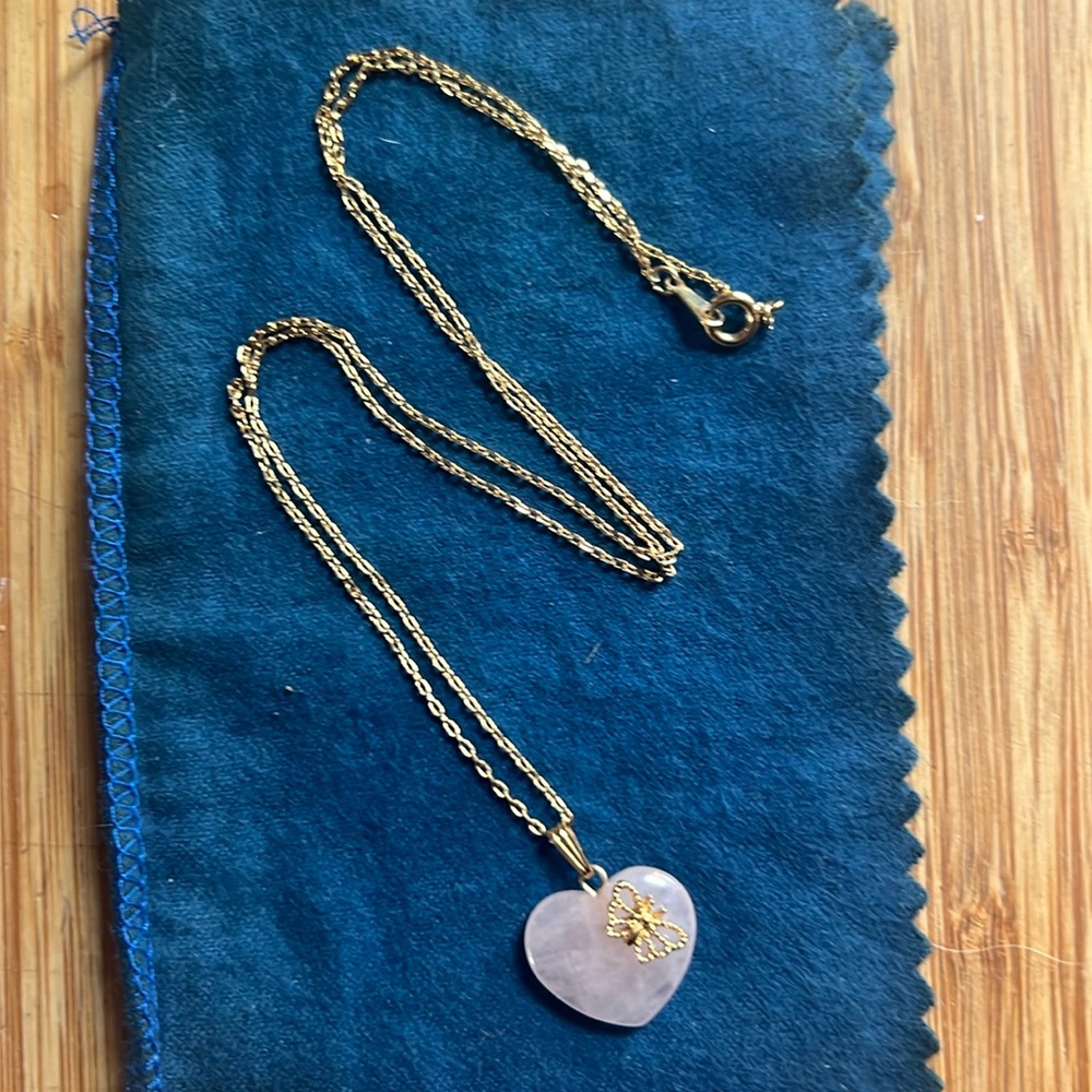 Vintage Avon Rose Quartztz necklace
